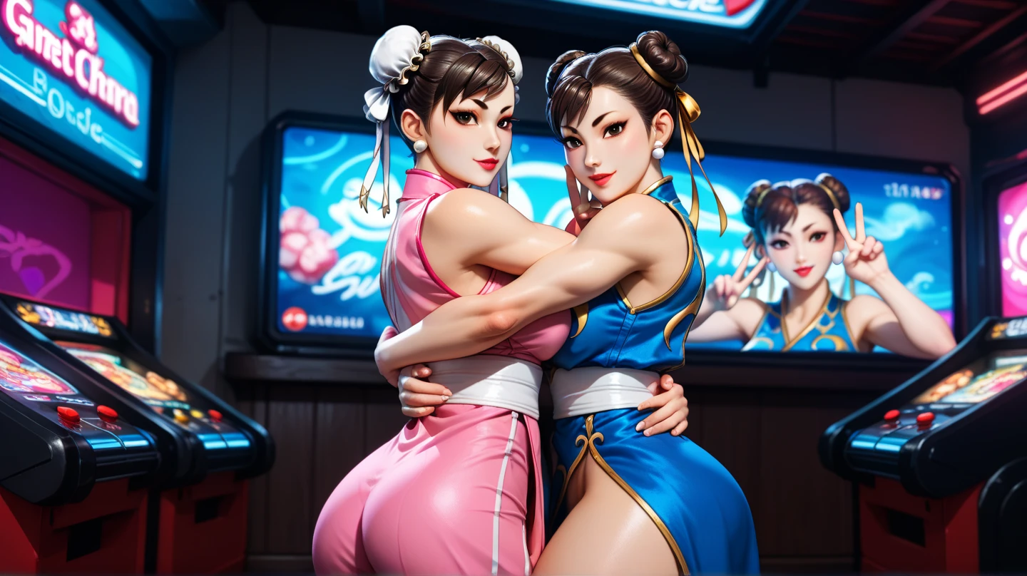 Minion with and 2-d while chun li arrives without clothes and a mineon cries