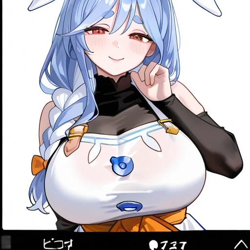 1girl 1boy, ling \(arknights\), arknights \\\\\ masterpiece, best quality, newest, horns, ///// by nyantcha, , by khyle, cutesexyrobutts \\\\\ thin waist, highres, absurdes. looking at viewer, solo,,light purple eyes, blue hair, big breasts, (light blue hands:1.2),, bare neck, sky, clouds, day, outside border, onsen, nude, naked, (dragon tail:1.2), long hair, the tail comes out of the sacrum, pov, facial, cum on face, naughty smile, motion lines, paizuri, penis,