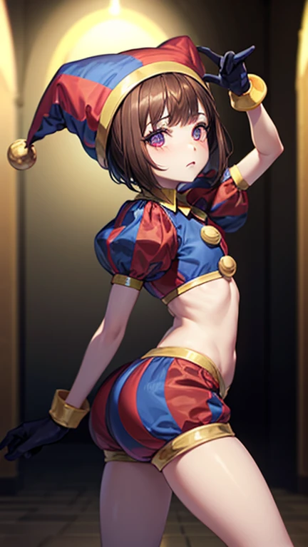 penetration de un hombre, penetration, sex, 1 chica, 10 years old anime_Colorante, negro_ojos, negro_guantes, Brown_cabello, gargantilla, pendientes, guantes, Jeweler's, Buzones, parodia, corto_cabello, They smile, solamente, estilo_parodia,