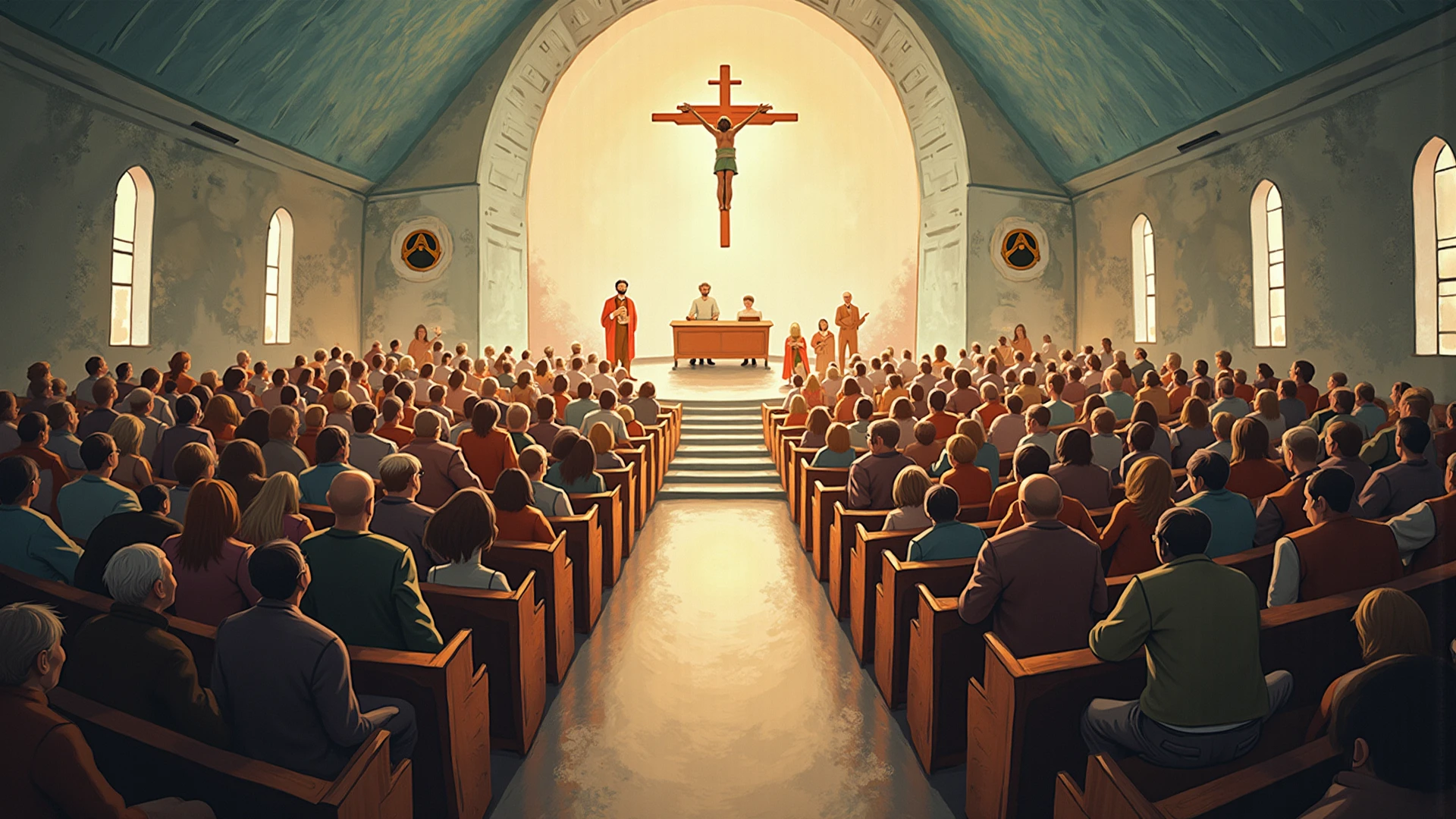 Create an image that demonstrates the relationship between Christians and politics