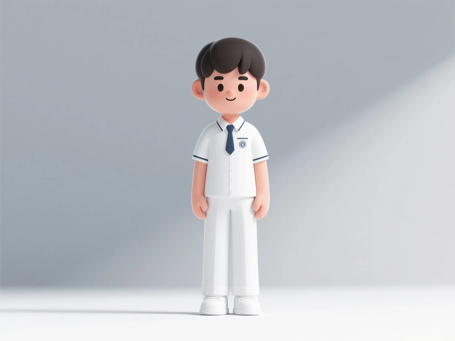 (A Chinese girl, bright eyes: 1.2, smile: 1.2), live streaming, 3D modeling, best rendering, best light and shadow effect, plain white background, Pixar animation style.