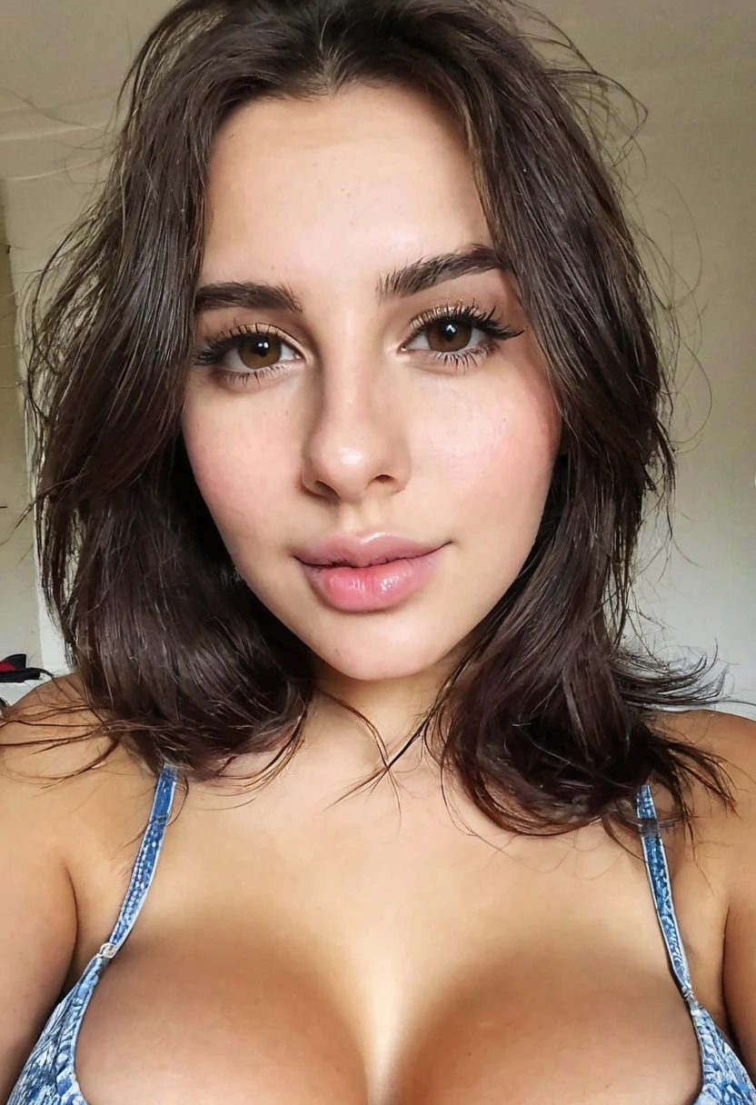 a selfie of a pretty young woman from latina , taken with iphone camera