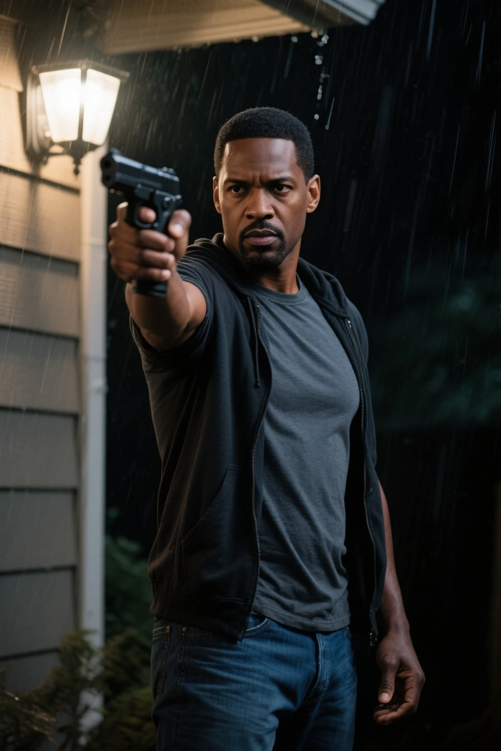 actor dwayne johnson brings the gun