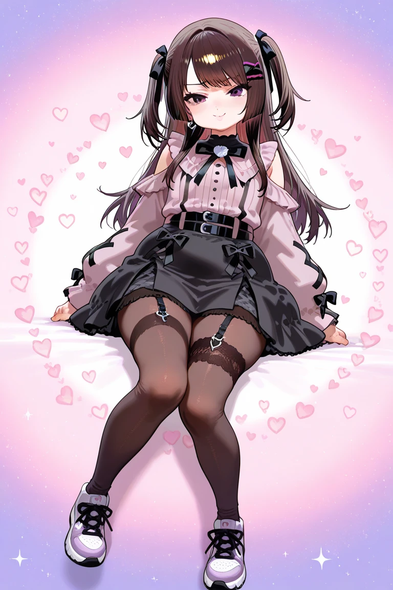 , (ecstasy, realistic size eyes, droopy eyes, Piel realista, angle from below), (((showing her panties with super detailed drawings and all kinds of prints))), ((anteojos, trenza, una chica seria y seria, pity, en el aula)), ,((long hair slightly wavy slightly past the shoulders, black bangs, small black pigtails on the sides, cute cat ears, beautiful thin red eyes,)),
