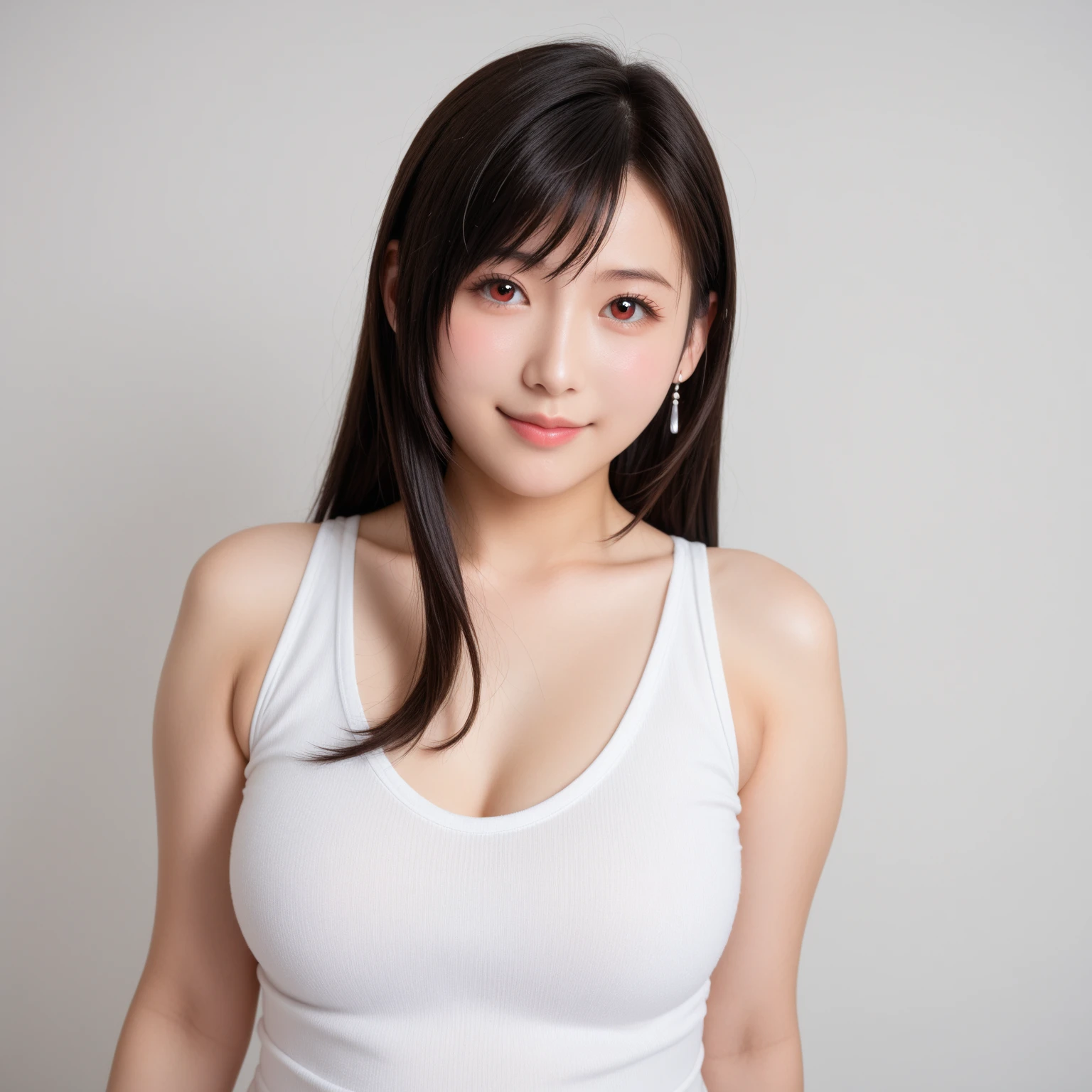 (1girl),Shiny skin,Sexy pose,highest quality,Tabletop,Very delicate and beautiful,Hmph,8k wallpaper,wonderful,finely,Official Art,Very detailedHmphユニティ8kの壁紙,Incredibly ridiculous,Large file size,Very detailed,High resolution,Very detailed,Beautiful detailed girl,Realistic,(((No bra tight tank top)))、(Big Breasts)、(((sports gym)))、Stand upright、Cleavage , (Sweat)、(((Straight Long Hair))),Age 35,Bend down