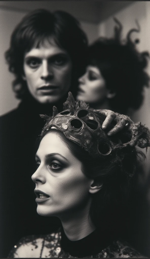 frankenstein em um paiting surreal por Max Ernst, Paul Delvaux e Leonor Fini