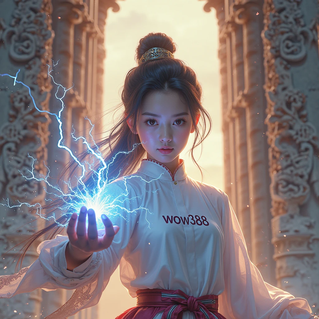 Create an image depicting a powerful mind. The image should convey strength, control, and mastery, with elements that symbolize intelligence and mental prowess. Consider incorporating visual metaphors such as a brain illuminated, individual meditating with a radiant aura around their head. The overall aesthetic should be inspiring and convey the message of mastering one's mind