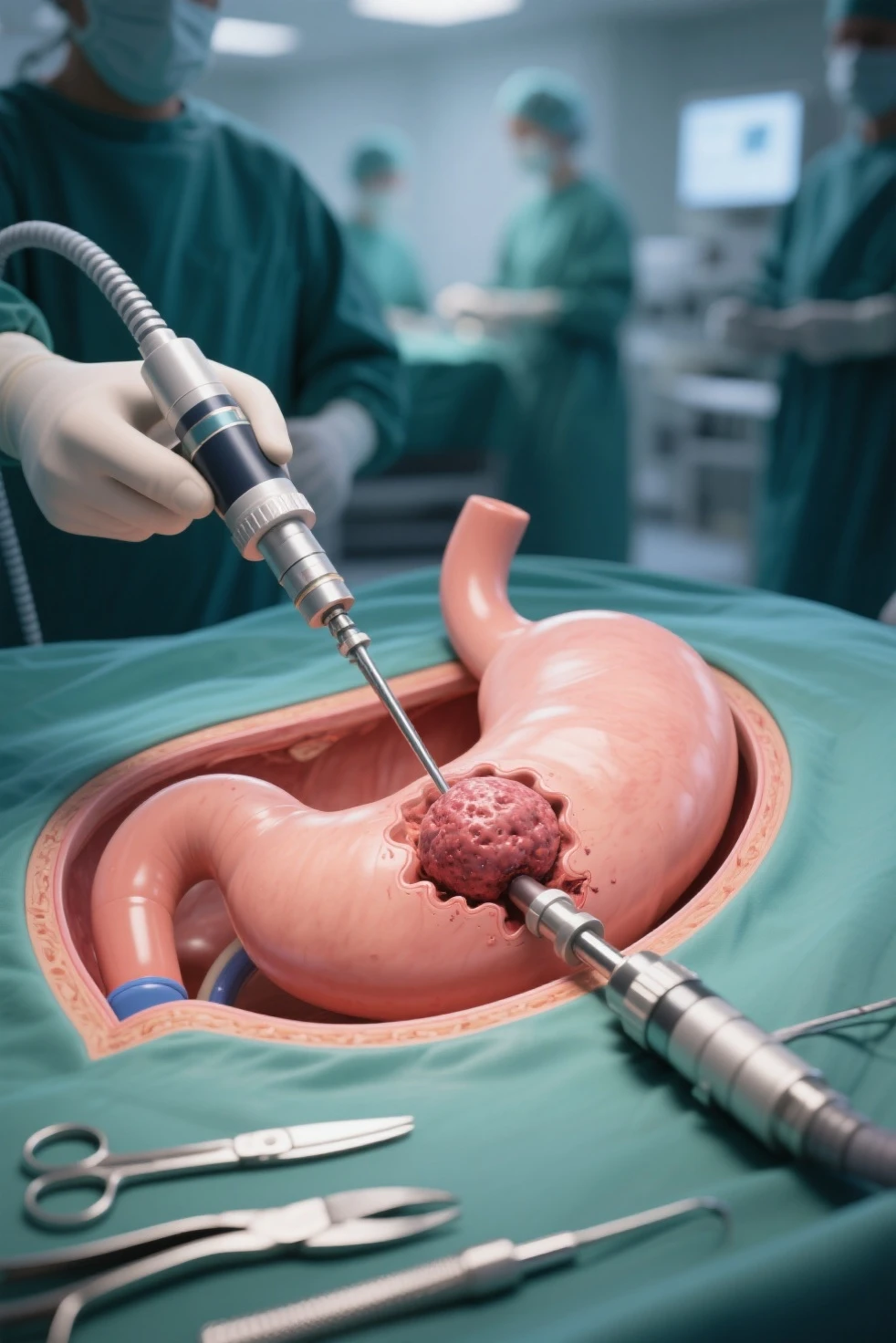 **Close up of hands of neurosurgeon operating on a patient with an instrument in the operating room.** --auto --s2