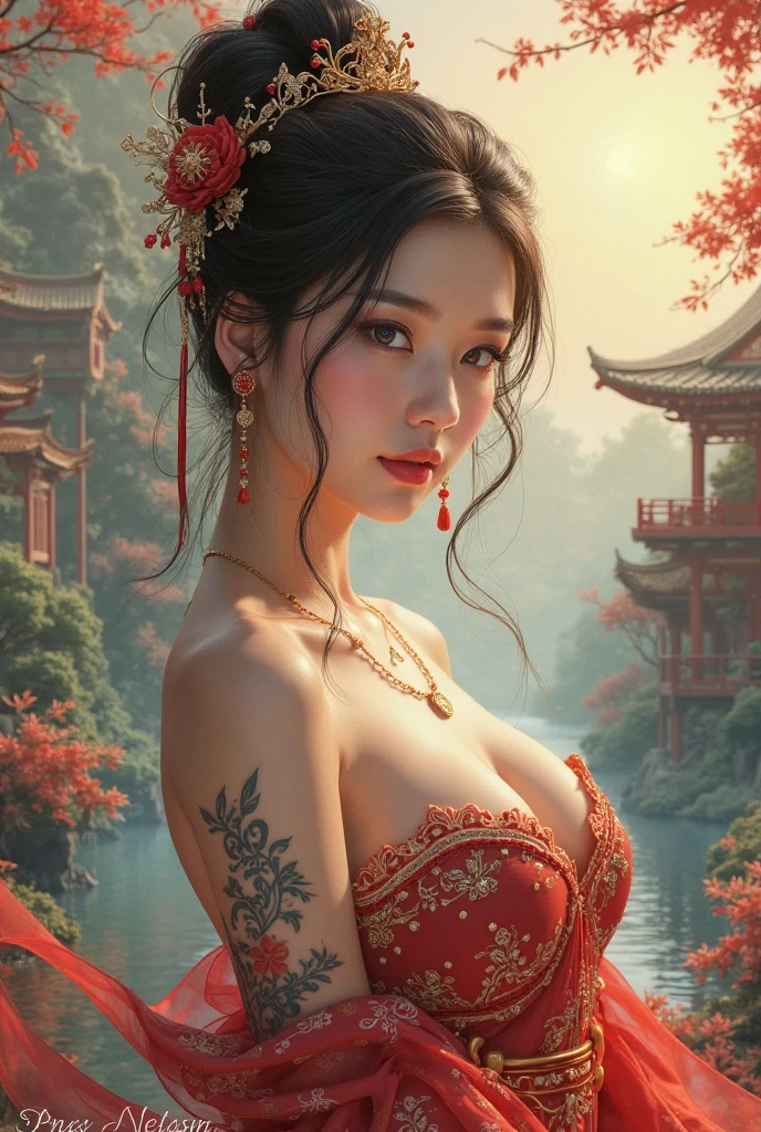 oil painting, vivid colors, beautiful light,
masterpiece, best quality, 1girl, <lora:kwFemaleBeta42_SDXL_v1:1>, chinese,cleavage
