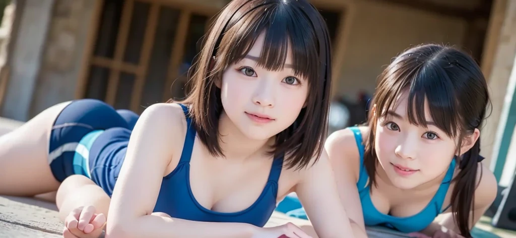 A very cute face like a Japanese idol、Gentle and cute、18-year-old female swimsuit model、(((She's the only one wearing a bikini)))((Her bikini photoshoot on the train))、((She is wearing a light pink bikini))、night、(Male office workers take pictures of their girlfriend in bikini on a crowded train)、(Male office workers wear suits)、((whole body))、RAW Photos、Genuine、Like live action、High resolution、Life