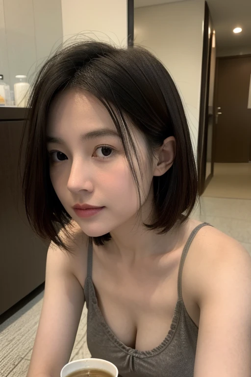 ((Top Quality, 8K, Masterpiece: 1.3)), 1 Girl, Slim, light Brown Hair, (Casual, Big: 1.2), naked, Ultra Slender Face, Delicate Eyes, Double Eyelids, seductive attractive big Smile, Wet, Bed, beautiful pink nipples, beautiful small areola, seductive facial expressions , open mouth, bust up shot, hot, sweaty, ecstatic face, gel-nails,