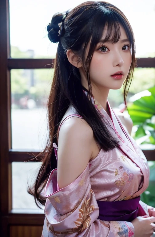 (8k、RAW Photosgraphy、Highest quality、masterpiece:1.2)、(Realistic、Photorealistic:1.37)、Ultra-high resolution、One Girl、cute、solo、(((nightも)))、Sitting、date、(Nose redness)、(Laughter:1.1)、(Closed)、huge 、Beautiful Eyes、(short hair:1.2)、(((Fireworks bursting into the sky、night)))、(((kimono、yukata)))、Cleavage、Perfect body、Perfect Fingers、Professional Lighting、Japanese Goddess、gravure、Detailed face and skin texture、Detailed eyes、RAW Photos