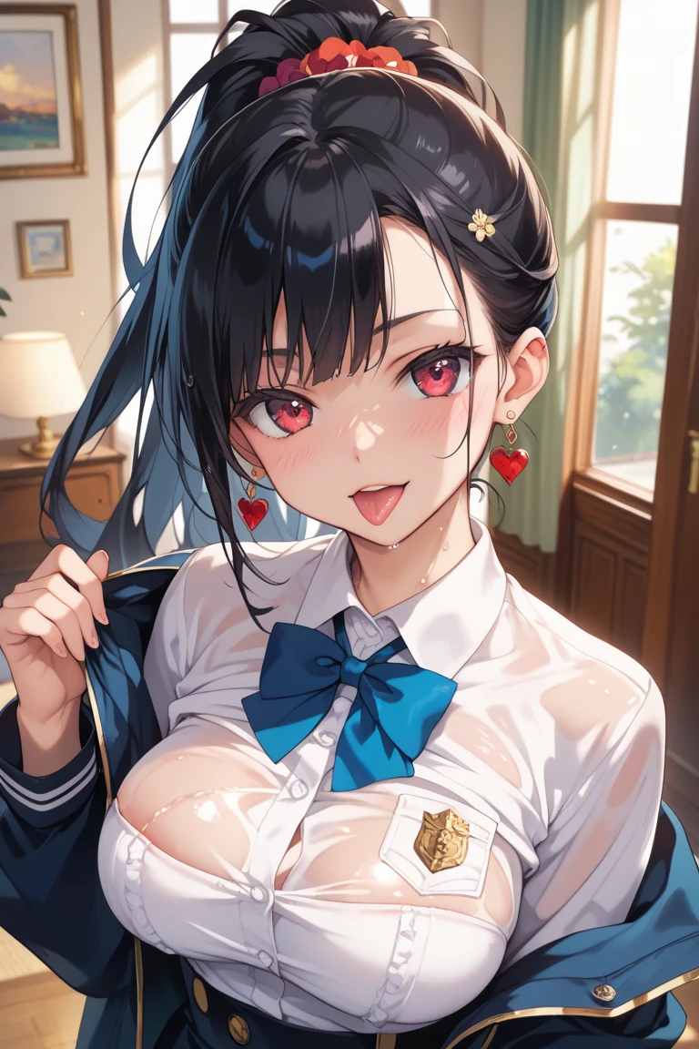 (highest quality:1.2,evil lady,cg, Very detailed, High Detail, digital coloring, High Contrast, masterpiece:1.2, highest quality, Best aesthetics), 8k,masterpiece, cute,tall,beautiful,best quality, 1lady,black hair,long hair,empty eyes, (finely detailed glowing eyes and detailed face),,,,extremely detailed cg unity 8k wallpaper,solo,(latex military costume:0.9),large breasts,seductive smile,military hat,latex thighhigh,large breasts,black hair,pink eyes,pink leotard,pantyhose,military coat,enamel suits,grossy lips,sitting,,sadistic smile,,heel,shiny skin,military coat,detailed face,beautiful body,full-body,adult,leotard,show me breasts,sadistic,seductive smile,enamel leotard,latex,
