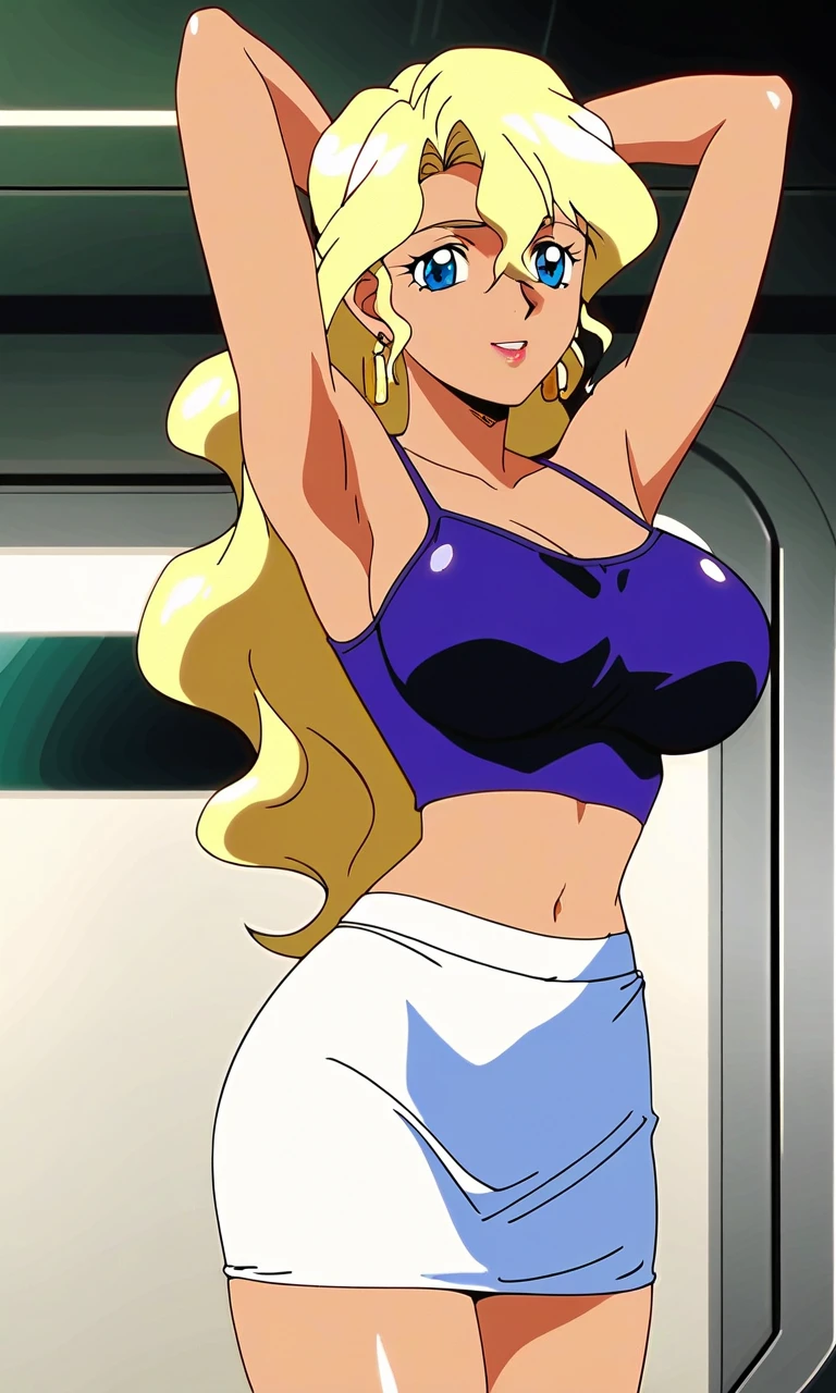 Pacifica, Massive Breasts, Blonde Hair, Standing Straight, Pink lips