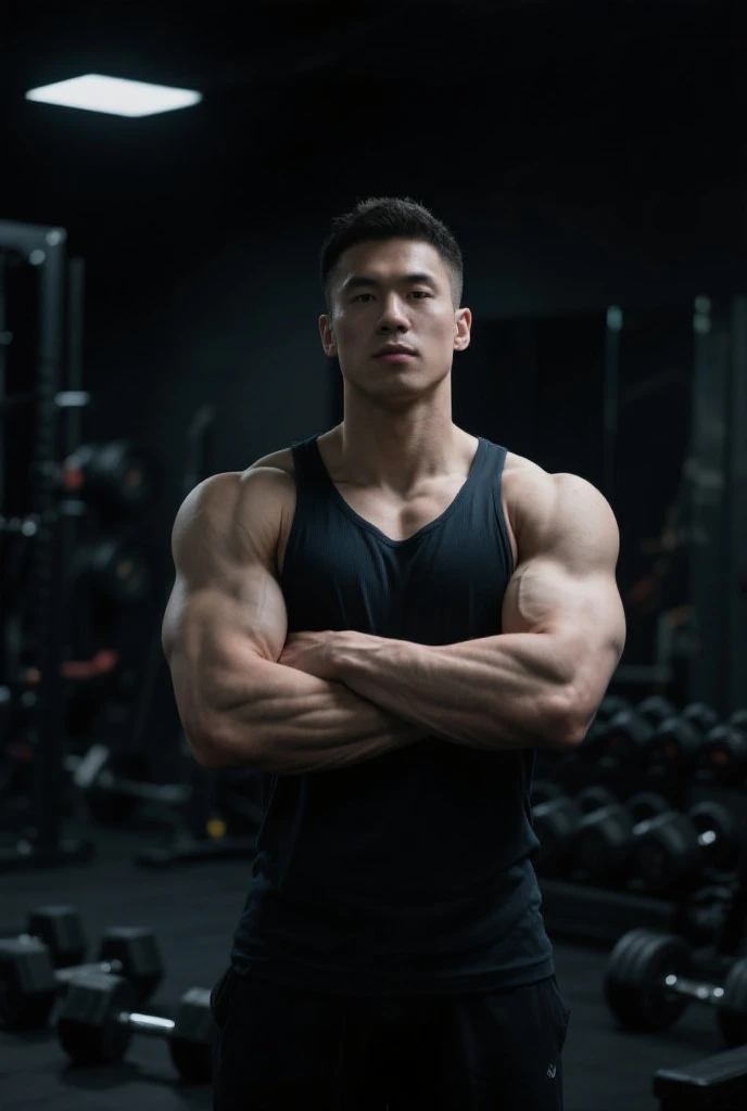 men, anime, muscular, dark pale skin, glasses, black short hair, black pants, no shirt, defined gym body, wristwatch, black eyes, vein hands