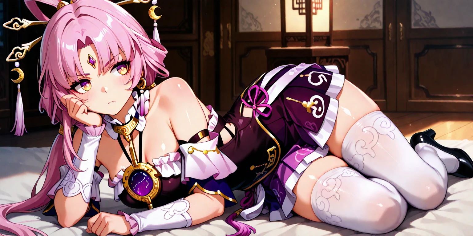 masterpiece, best quality, perfect face, the image is one of the characters that the naked girl is on, 1girl, 1boy, hetero, pink hair, one eye closed, hat, breasts, green eyes, censored, mosaic censoring, nude, vaginal, sex, cum in pussy, penis, smile, girl on top, blush, semen overflow