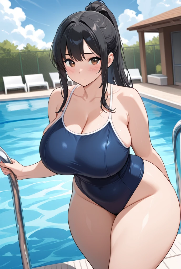 50 year old mature adult woman、Men are surrounding a girl while holding their dicks、Teasing Smile、ejaculation、ちんこから、at the park、Bukkake for girls、Thick thighs、、Males are huddled、Plump Mature Woman、Blowjob、School Swimsuit