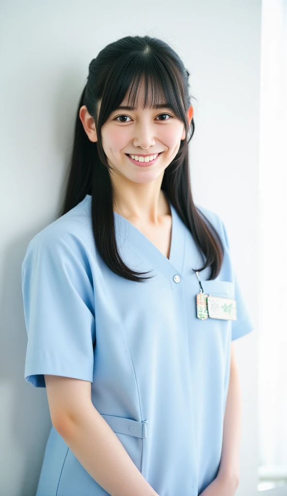 cute,  アイドルのようにcute16歳少女、Smiling Kindly、、chool nurse&#39;s office、Small breasts、Exposed nipples、whole body、whole body像、RAW Photos、Genuine、Real、Realスティック、Raw photo、High resolution、Life、No copyright notice