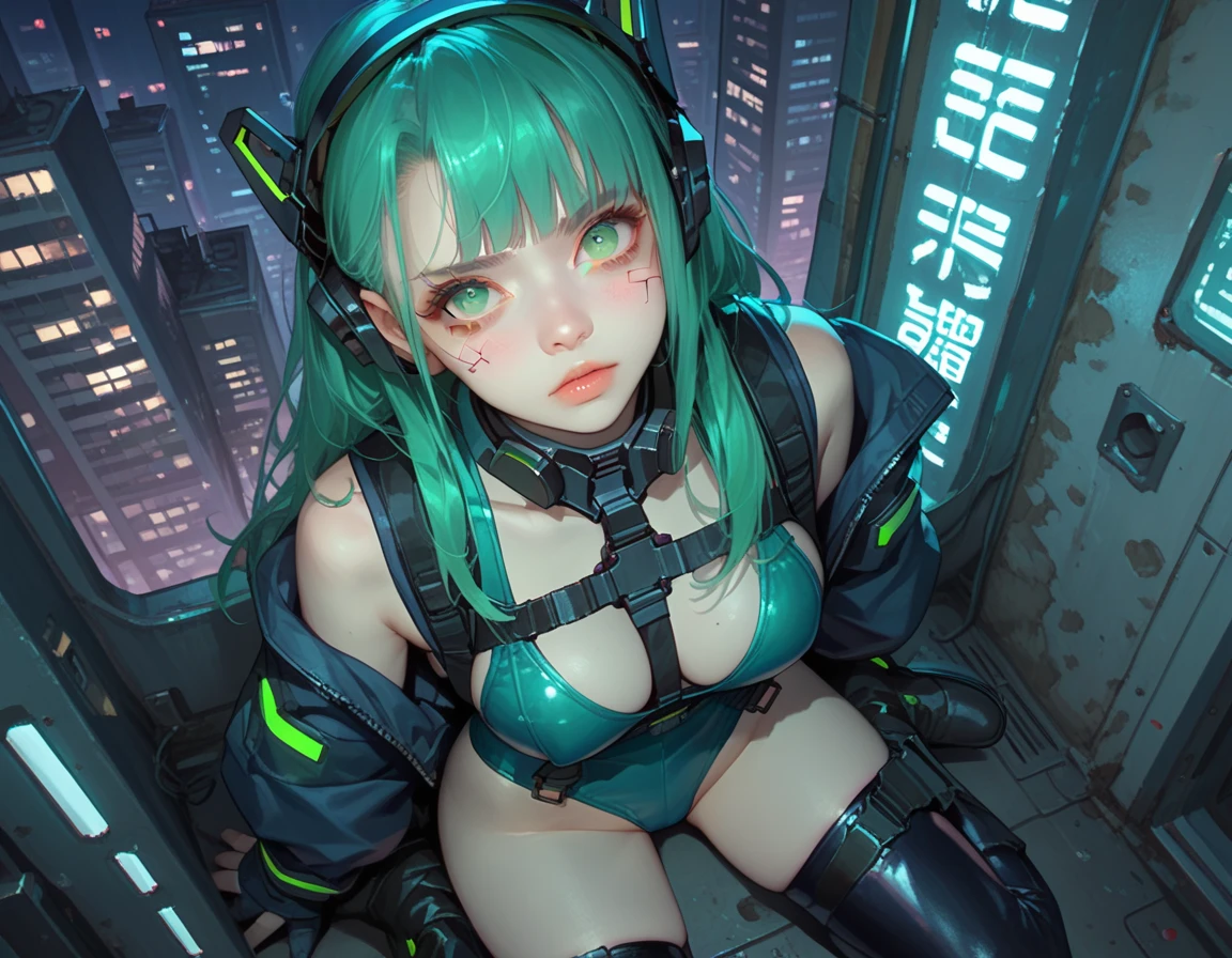 tiktok girl, (from_above:1.32) (lying:1.2) black_hair, , earmuffs , steampunk , green formfitting bodysuit , on the moon , jewelry, (full_body:1.4), (realistic:1.4), masterpiece, high quality, realistic lighting, center of frame, 8k, hdr, amateur, ebony, onyx skin , photography, amateur
