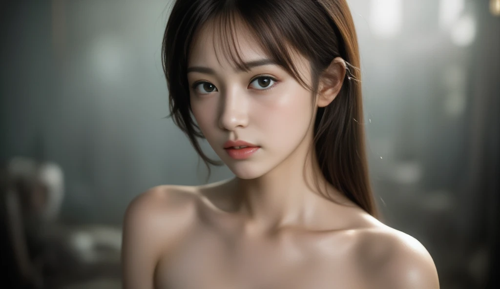 8K, Ultra-high resolution, Highest quality, masterpiece, 三分割法によるphotograph,Surreal, photograph, 1 Girl, (:1.3), pretty girl, Cute face, Beautiful eyes in every detail, 細かくdetailedに,masterpiece,One Girl:1.2, Japan Female Announcer, cowboy shot,Flipped ends,wiping tears,Sports Bra,Bra Top,Looking at the audience、beauty,Long neck、(((Ideal body type))),A cup small breasts :2,、Portraiture:2、Perfect Anatomy、鮮明なdetailed、detailed、Surreal、Light and shadow,Strong light
