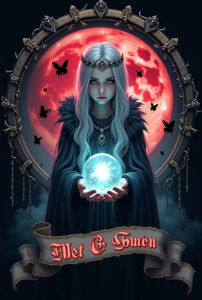 single tarot card designed with witchy elements --auto --s2