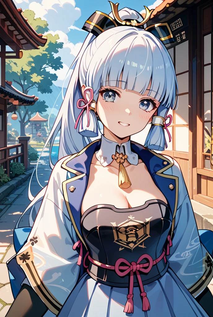 (((Masterpiece))), top quality, super detailed, blush, cute and playful, chiton, himation, ancient greece, mythical, mysterious, ribbon, cheerful, silvery hair, fluffy hairstyle, huge, heart-emitting eyes, sweet look.