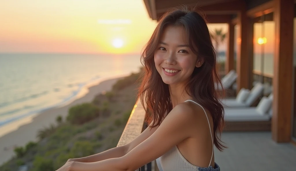 Japanese、Age 25、sister、Randomly generated people with diverse facial features and hairstyles、Perfect Anatomy,Ocean、Beach、firework、Night Sky、打ち上げfirework、目をOceanつぶる、Mature woman,Photoshoot