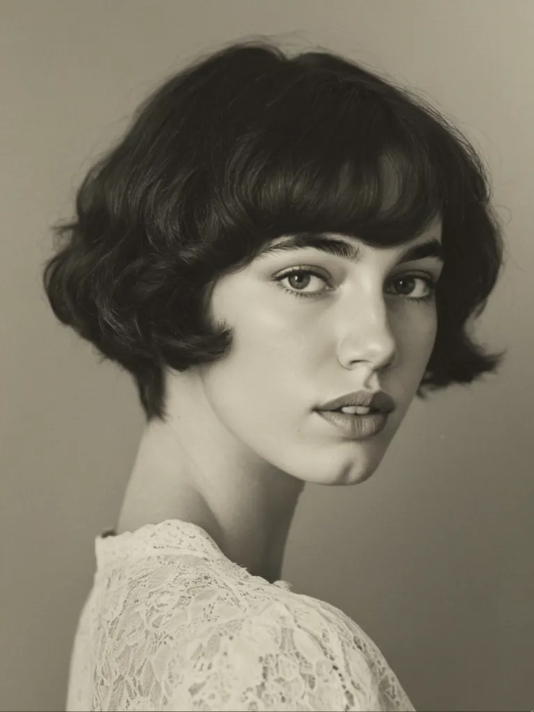 A color photo of a girl in a corset, cejas gruesas y ojos almendrados, cabello negro rizado y corto, Cabello ondulado y corto, Pelo corto ondulado, Cabello rizado pixie cortado, cabello corto y rizado, Cabello pixie rizado, cabello corto y ondulado, chica corta y rizada de pelo negro, Cabello corto ondulado de color avellana, con pelo corto con flequillo, cabello muy corto y rizado, Pixie corte de pelo wlop