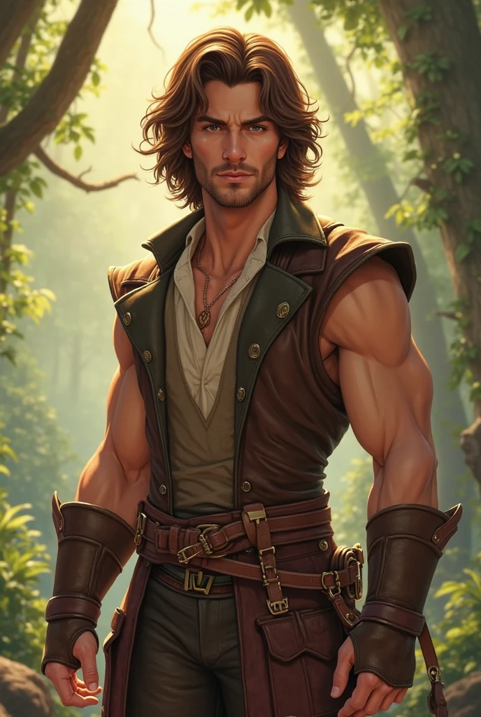 DND，5e，halfelf bard male，