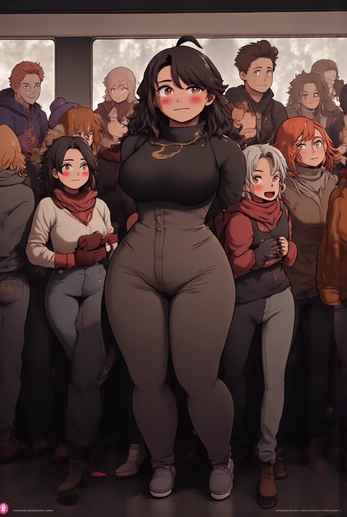 1girl, solo, (((full body))), masterpiece, (high detail:1 1), Rough face, Natural skin, high quality, NSFW, Hinata Hyunga,(French braid hair), (((very long hair))), long detailed hair, white eyes,(arm behind head:1.5),( smile:1.2),Face blush,Sexy figure, perfect bodies, beautiful eyes, (Detailed face and eyes), (face: 1 2), voices, Extra, real photo, ... ... ........... PSD, sharp focus, contrast lighting, Delicate skin, High definition 8K, incredible details, realistic, professional photo shooting, 8K UHD, SLR camera, soft lighting , high high quality, film grain, Fujifilm XT3, magic, particle FX, (((tight body suit, tight black pants))), in the forest, dark forest, horror forest, cherry blossom petals, looking at viewer, (((Show cameltoe))), (((black boots))), (snow), (gloves), (((standing full body)))