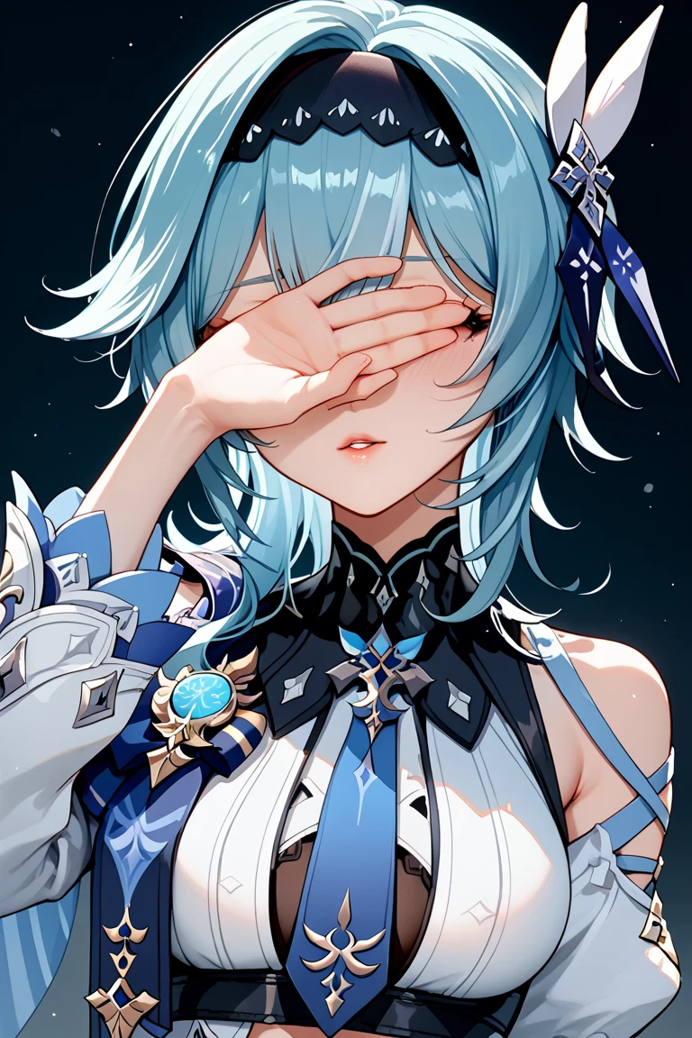 Close-up of a man with blue hair and blue cape, blue scales covering her chest, Keqing from Genshin Impact, Genshin, Genshin impact's character, Extremely detailed Artgerm, Detailed key anime art, Genshin Impact style, 8k detail, 8 k detail, from league of legends, Ayaka Genshin impact, Genshin Impact