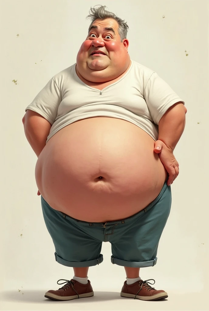 A fat guy with a big fat bum
