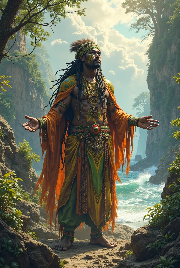 An Egyptian God smoking a marijuana cigarette