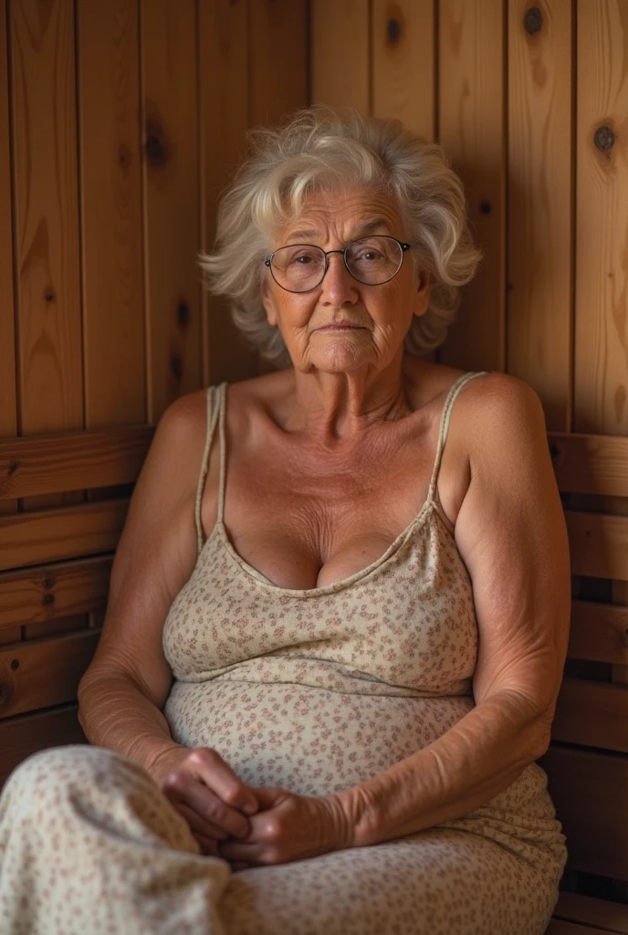 naked old women inside a outhousetoilette with a hole naked sitting/squating nackt 