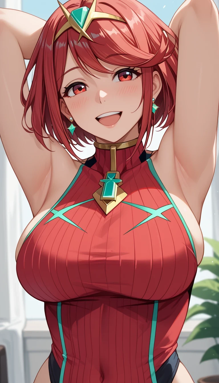 (best quality,4k,8k,highres,masterpiece:1.2),ultra-detailed,(realistic,photorealistic,photo-realistic:1.37),HDR,UHD,studio lighting,extreme detail description,professional,vivid colors,bokeh,(charming,alluring:1.1),playful,teenage girl,X-rated,mythical,Chala,dressed in a short green crop top and hot pants,standing with the body of a falcon, ,smiling with red eyes,stunning,showing off her exposed chest,posing like a lingerie model,flirtatious,enticing,with intricate hand tattoos and delicate details all over her skin,defiantly provocative,graceful posture,short chestnut hair turning into vivid red at the tips,TV show,tempting,with her tongue sticking out mischievously,heart-shaped tattoo on her hip,sitting with her curvaceous rear lifted,exuding sensuality,the view from behind,showcasing her ample buttocks,sweating,a captivating and sexy sight，fishnet