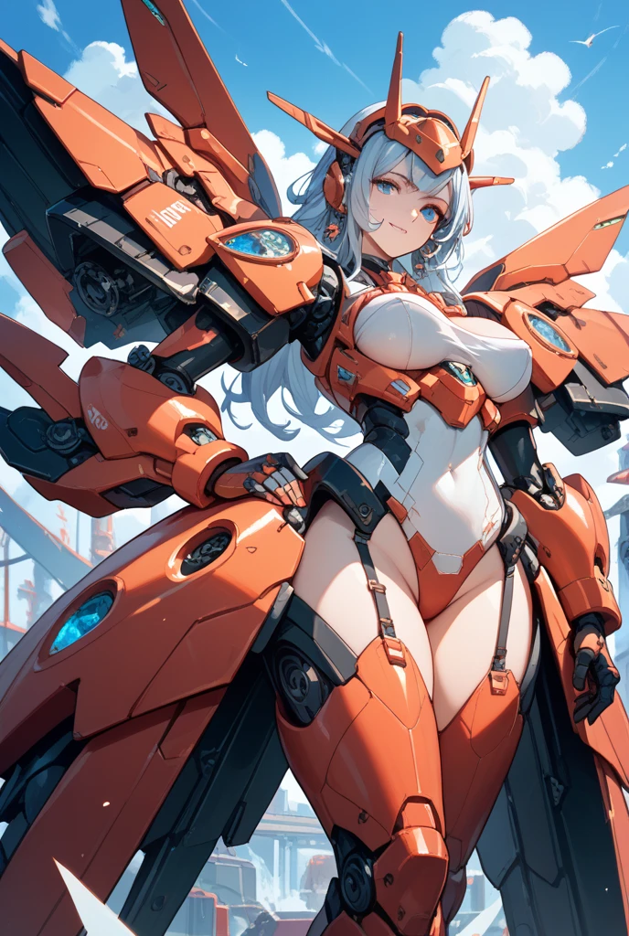 ((Woman))) in king crab color costume AESTHETIC, best anime 4K wallpaper, full body, cyberpunkta crab, ((mechanized valkyrie girl)), biomechanical, ((gigantic breasts)), highly detailed artgerm based on king crab, cyborg king crab, anime style 4k, king crab