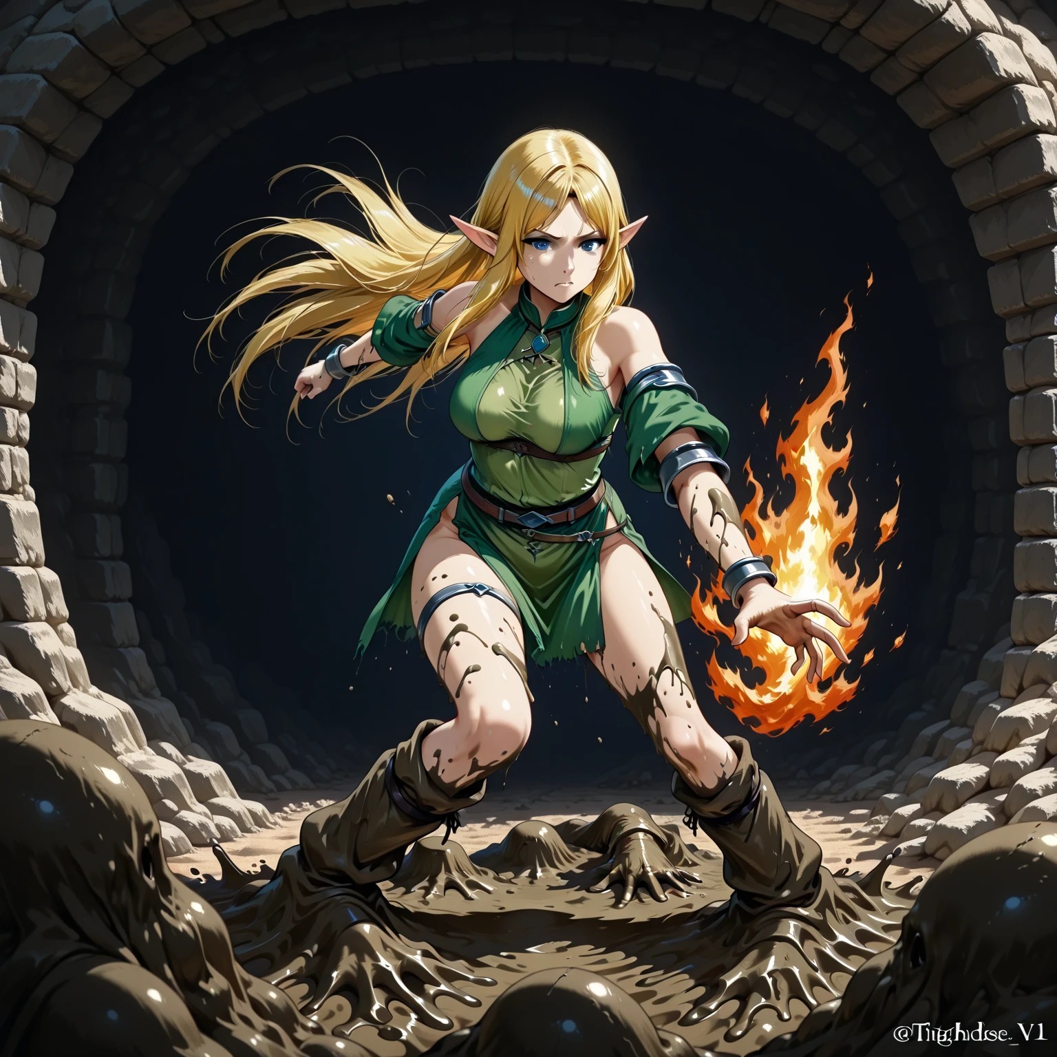 Stable Diffusion prompt: two sorceresses, big breasts, big hair, big hips, bejeweled bodies, henna mystic symbols, cast a ritual to summon a fiery tiger demon, set in ancient ruins, (best quality, 4k, 8k, highres, masterpiece:1.2), ultra-detailed, (realistic, photorealistic, photo-realistic:1.37), HDR, UHD, studio lighting, ultra-fine painting, sharp focus, physically-based rendering, extreme detail description, professional, vivid colors, bokeh, portraits, landscape, horror, anime, sci-fi, photography, concept artists, vibrant color palette, mystical light, eerie atmosphere
