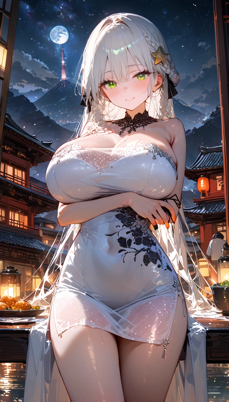 4K,High resolution, (Highly detailed CG,8K,wallpaper)、One ,(Clean detailed eyes),(Panting、whole body,Put out the nipple),((NSFW)),(Huge breasts),(Huge breasts),(Huge breasts),(Huge breasts),(((Huge breasts))),(Beautiful and shapely breasts),Light-colored hair、Cute hairstyle,