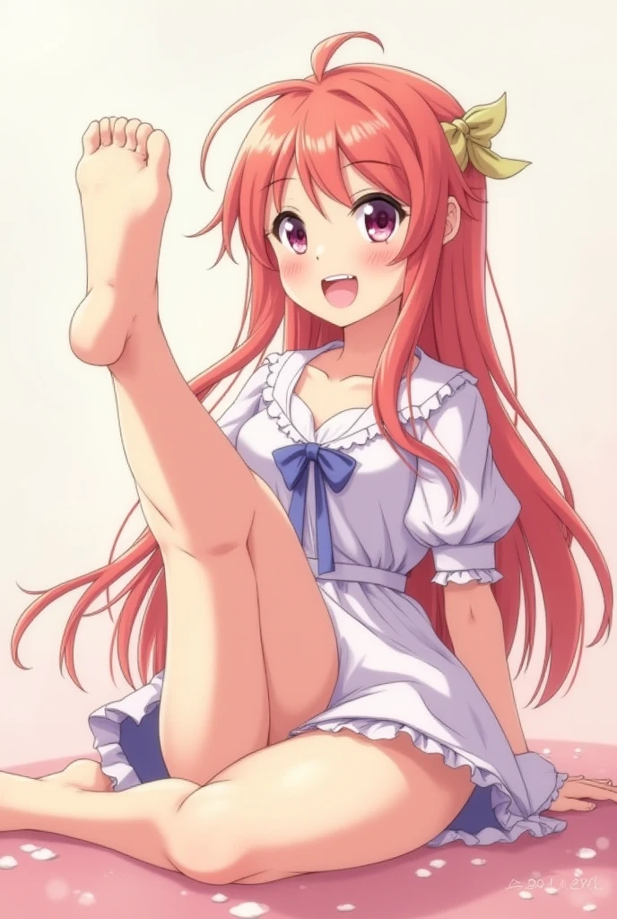 perfect detailed feet, whole feet, ochako.