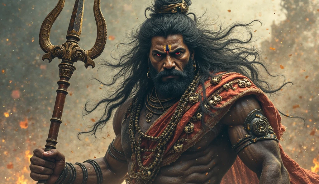 mahadev god angry face  standing image 
