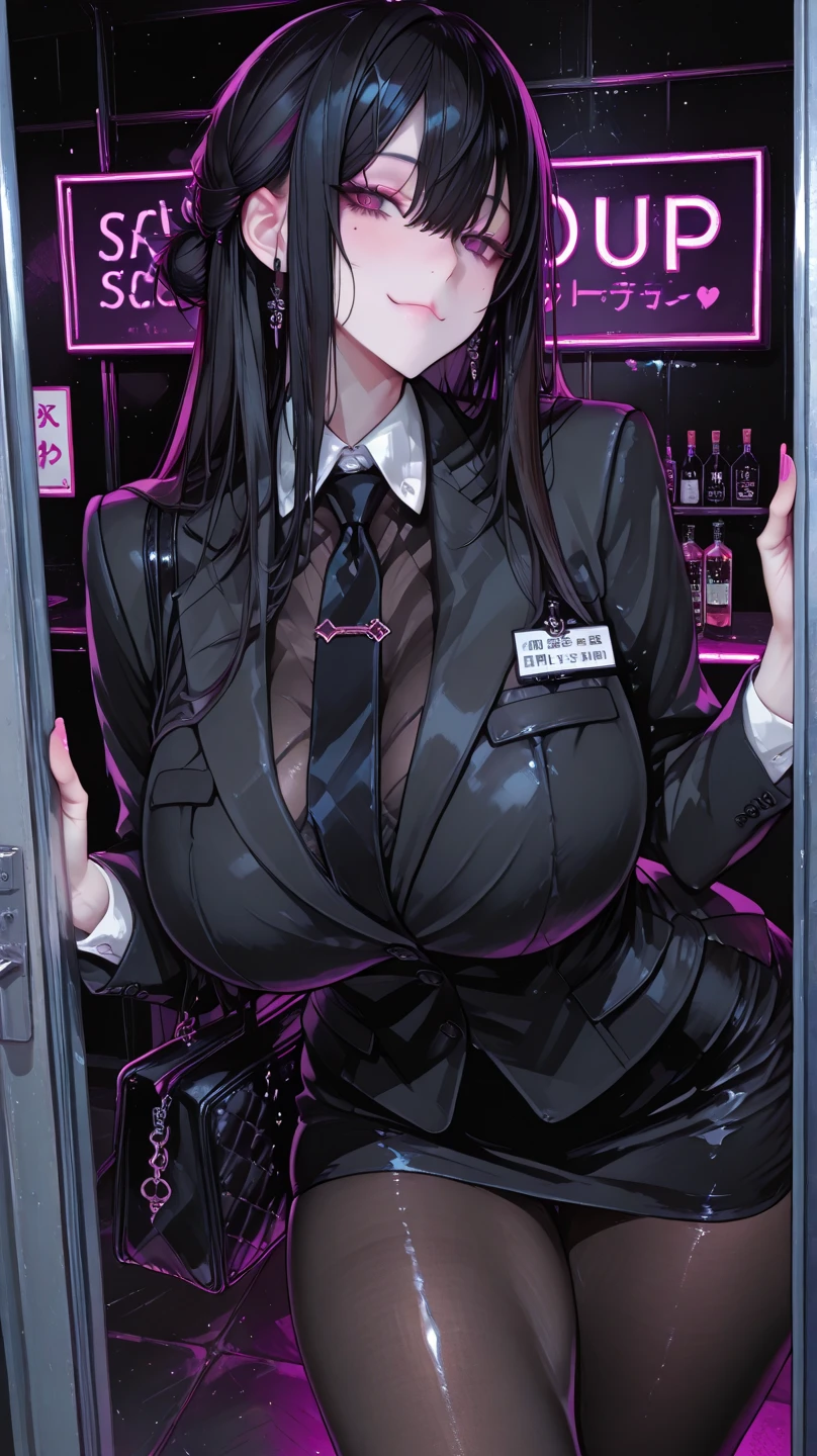 anime girl with pink hair and black dress posing for a picture, 2b, 2 b, anime girl wearing a black dress, seductive anime girl, tifa lockhart with white hair, v from devil may cry as an elf, from girls frontline, fine details. girls frontline, succubus in tight short dress, at pixiv, loli in dress