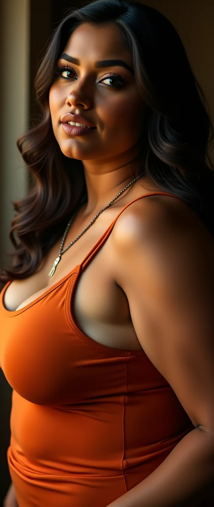 Photograph of a plump girl in her 20s, super realista, korean goddess, influencer, only fans, thin croptop, showing armpit, yoga short, arms up, squatting on bed, flashing , and cameltoe, NSFW
