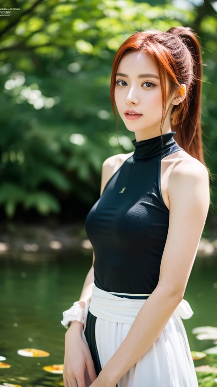 ( (in 8K:1.27)、top-quality、masterpiece、超A high resolution:1.2) Photos of beautiful Japan women、bustup (Beautiful fece:1.1)、Dramatic light、Black tank top and white shorts, with white kitten