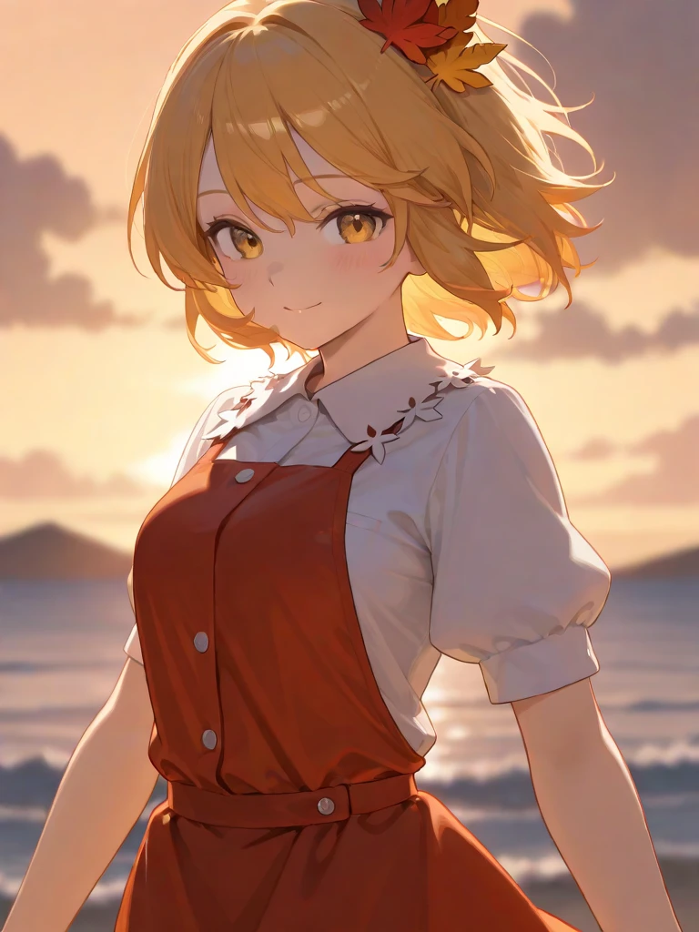giantess, a tiny cityscape on a table below a giantess breasts and face, a giantess looming over a tiny cityscape from sky view, from below view, (simple background: 1.1), (store background: 1.2), (small petite), cleavage, (looking down), toga himiko, blonde hair, hair buns, messy hair, yellow eyes, (behind glass: 1.1),   hands against glass, (looking straight down), (cityscape from sky view on a platform: 1.3), hills, cliffs, mountains, (crowds of people on ground: 1.3)