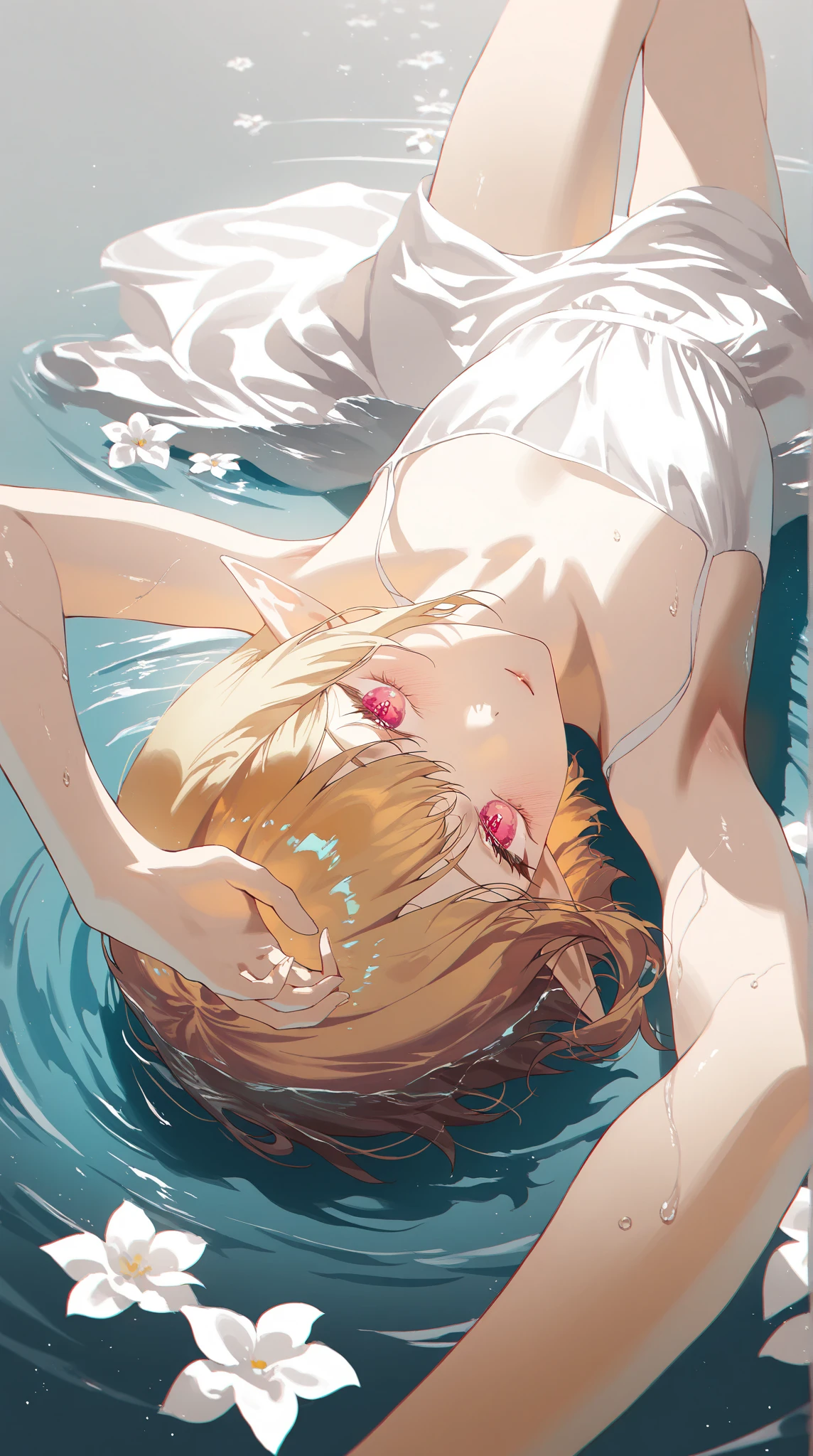 score_9, score_8_up, score_7_up, source_anime, best quality, masterpiece, official art, absurdres, highres, ultra-detailed,waifu2x,Collection: Slice of Life,break,1girl, short hair, medium breasts, beautiful detailed eyes, swimsuit, sweat, open mouth, (yawn:0.3), sleepily, lying, ocean, outdoors, wind, break,(clear line illustration:1.2),very high resolution, very aesthetic, super detailed skin, Best sexual lighting powered by famous artist, 8k,cute picture,beauty illustration,photoshop_(medium),,(Detailed Lighting),best anime 8k konachan wallpaper, pixiv contest winner,