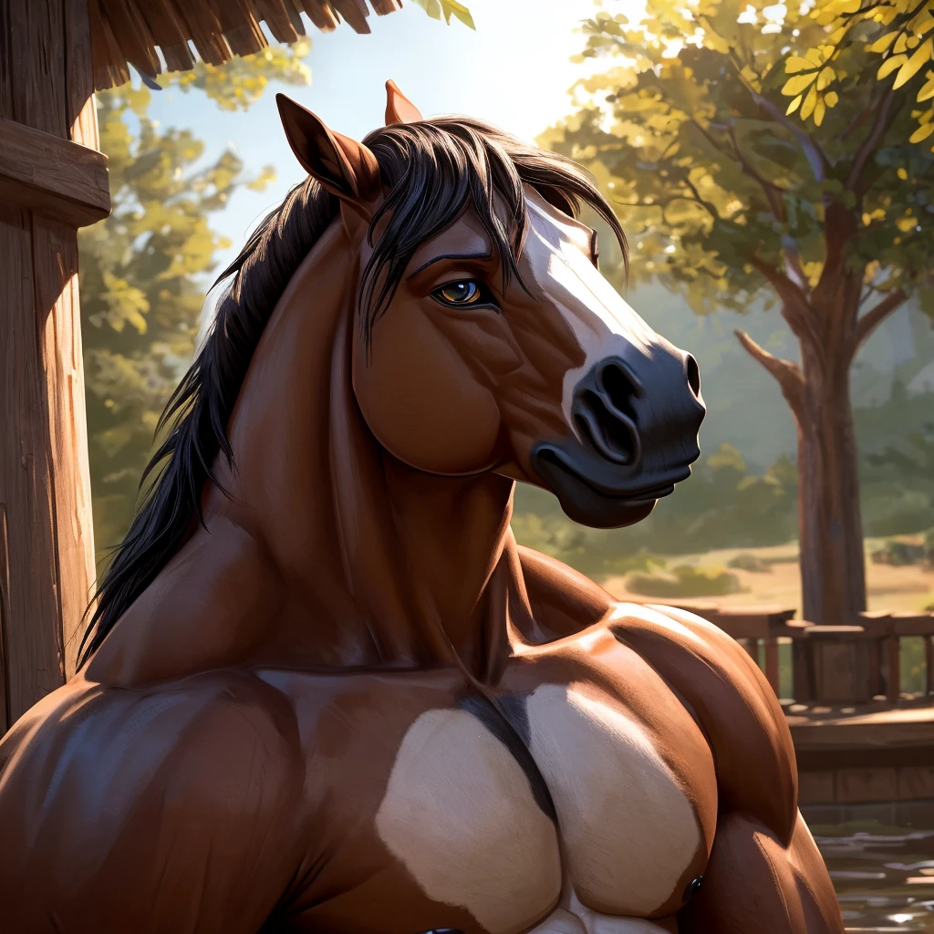 Gandalf, (pose:Full Body Shot), (posing:Full Body Shot), (soft shading), (((4k, hi res, Ray tracing))), ((((extreme detailed sweat drops, glistening, glistening body))), (((five fingers, detailed hands))), ((detailed face, (detailed eyes:1.0), detailed)), by zackarry911, by zaush, (by personalami:0.5), looking at viewer, (((horny and happy,flirting eyes))), (((old and wise))),shirtless, 1boy, (((Highly detailed hair))), standing,(((standing,ashamed))),((( Mustache,body hair, armpit, thick chest hair, beard,puffy nipples, tuft, chest tuft, arm tuft))),(((dad bod))) ,male focus, white hair, (((handsome))), nature, // ((horse)),(((fundoshi))),((Horse, looking at viewer)),((grassy field background, lens blur, lens flare)),