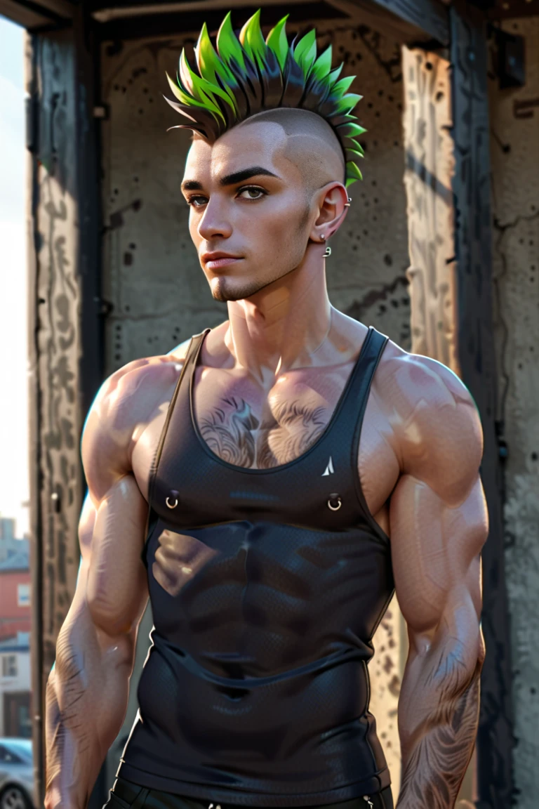 lovely slim ultra violent muscular femboy, topless, wearing pinky latex legging, with big gigantic shoulders muscles:10, twintail hair, revealing clothes, double bicep flex,big futa bulge