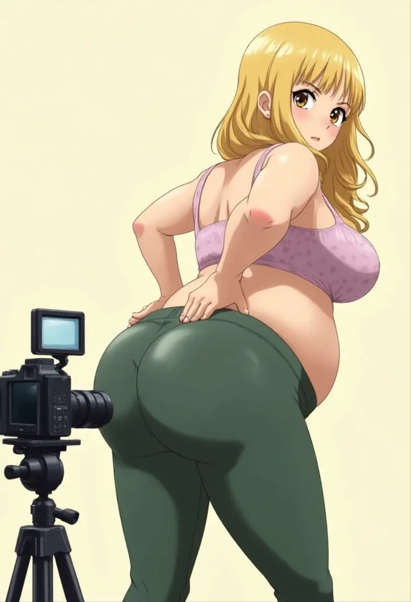 A housewife is very pregnant, behind the yard and (squatting pose) is harvesting fruit,She was teased by a stranger by rubbing her mother's pussy with his hand, (camera angel above), Mother's buttocks were visible because she was only wearing ankle boots .