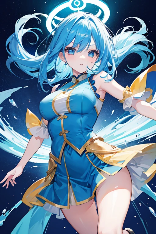Colored cellophane girl surrounded by shark fin jelly、Amazing dynamism、Amazing Angle、Unstable buoyancy sandstorm、((((A lot of friendly large prism lenses floating and chasing each other))))、((surround each other'big shingen mochi))、(((Large prism mirror with split twisted band)))、