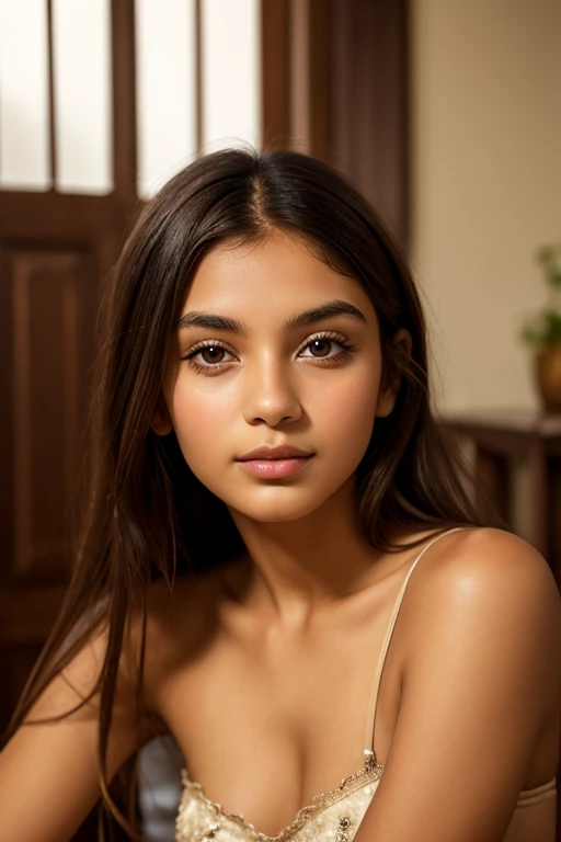 a sri Lankan girl,night scene, close up photo of a sexy naked girl,18 years old, posing, look at a camera and smile, black curly hair, (brown eyes:0.8), cute young face, 18 yo, soft volumetric lights, (backlit:1.3), (cinematic:1.3), intricate details, (ArtStation:1.2)